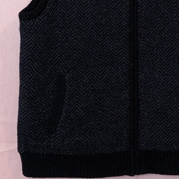 Pendleton 100% Washable Shetland Wool Blue Full Zip Vest Jacket size XL - Picture 3 of 7